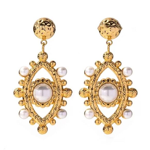 Vintage style evil eye earrings A215 - Picture 1 of 5